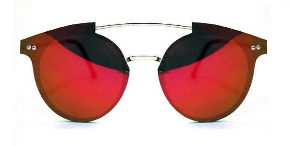 Trip Hop Silver / Red Mirror